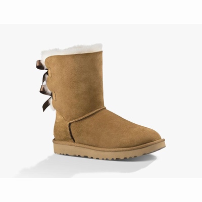 Botas UGG Bailey Bow II Mulher Marrom | PT-COZHG